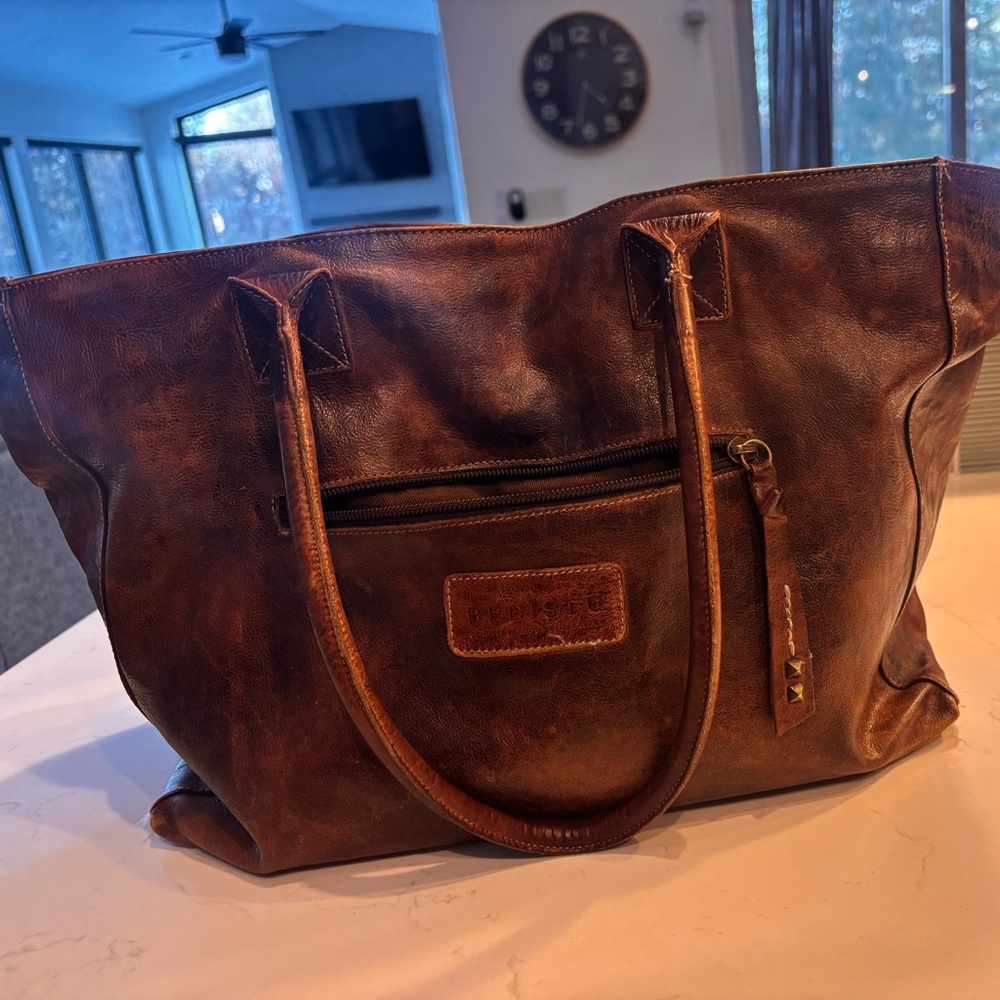 Bed Stu Rich Brown Leather Tote